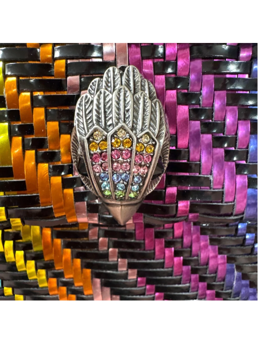 Kurt Geiger Kensington Rainbow Woven Purse Mini